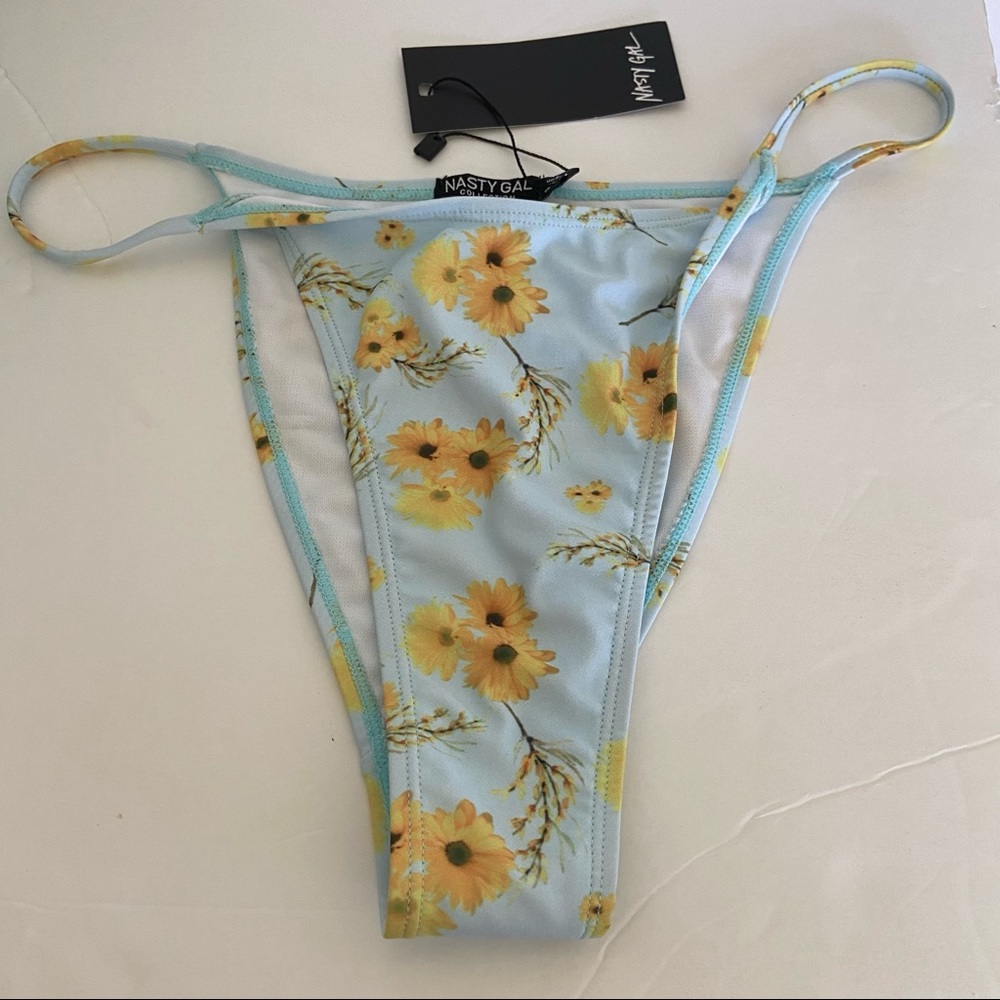 Nasty Gal Floral Skimpy Bikini Bottom